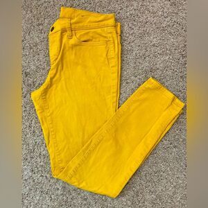 LOFT Mustard Modern Skinny Jeans